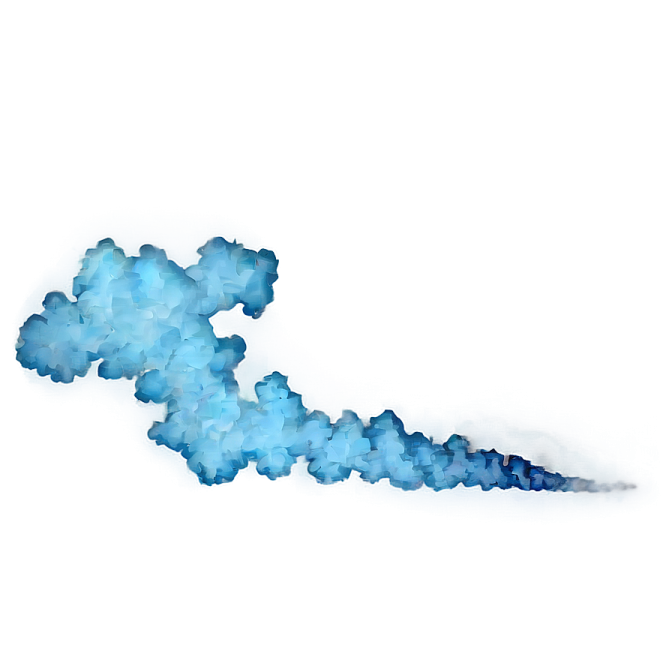 blue smoke on a white background
