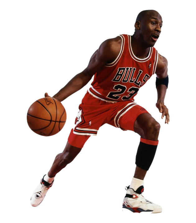 a man in a red jersey holding a basketball ball