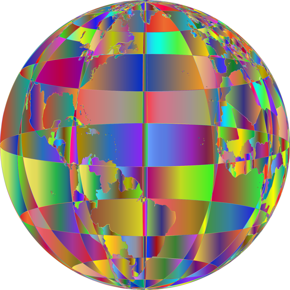 an image of a sphere with many different colors