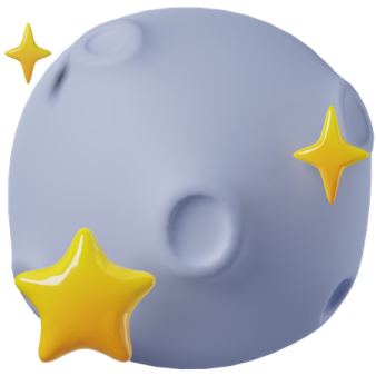 a blue ball with yellow stars on it