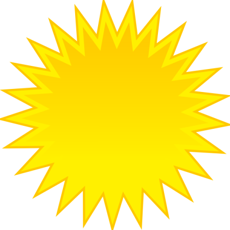 a yellow star burst