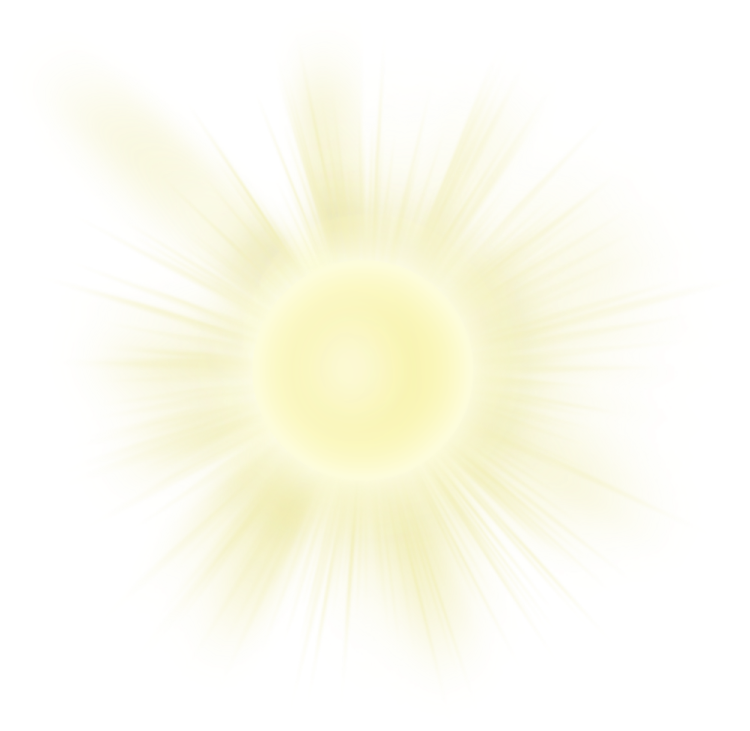 a bright yellow sun on a white background
