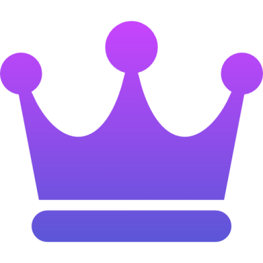 a purple crown on a white background