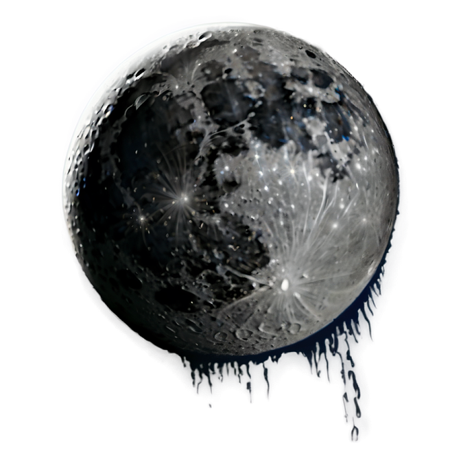 a black and white drawing of the moon
