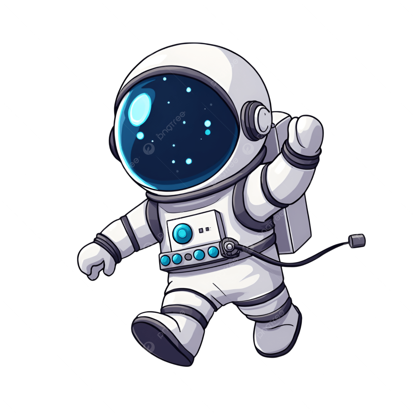 an astronaut in a spacesuit on a white background
