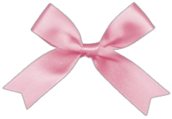 a pink ribbon on a white background