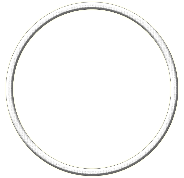 a white circle with a black line in the middle