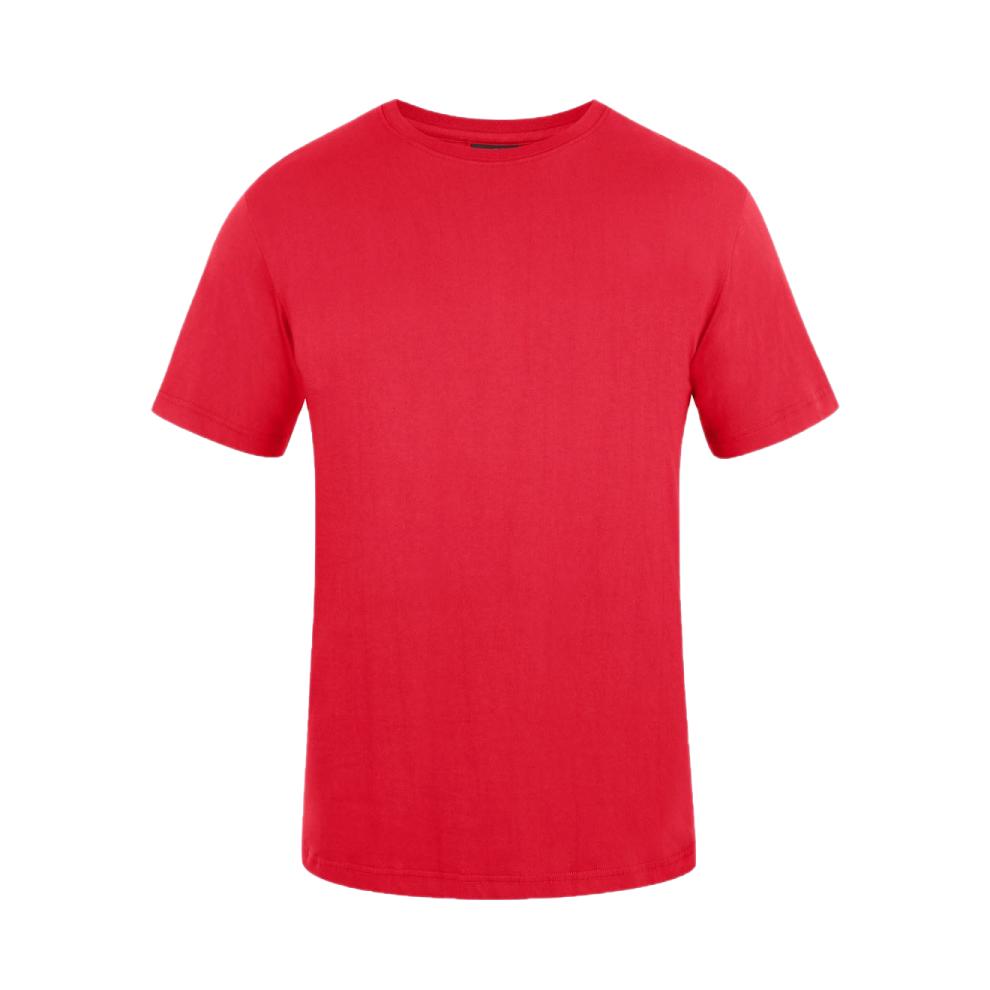 a red t - shirt on a white background