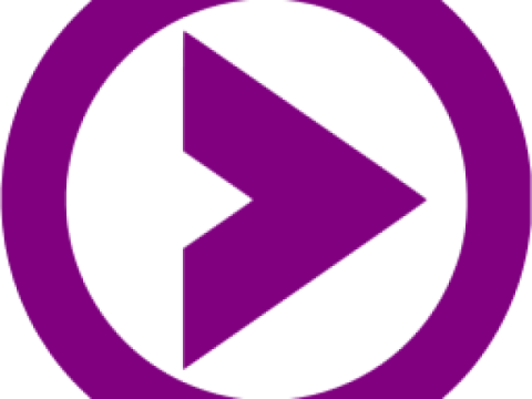 a purple circle with an arrow in the middle