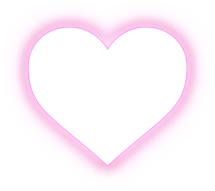 a pink heart on a white background