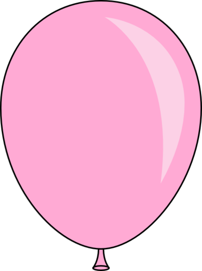 a pink balloon on a white background
