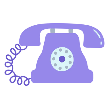 a purple phone with a white background