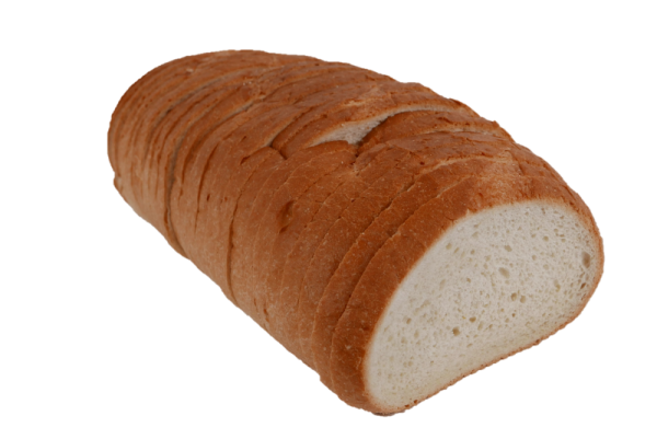 a loaf of bread on a white background