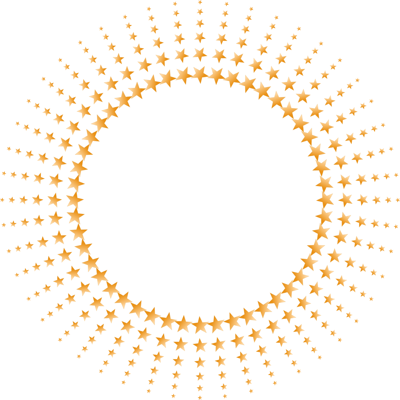 a circle of gold stars