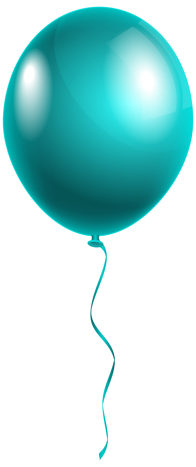 a blue balloon with a string attached to it