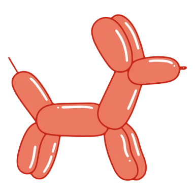 an inflatable balloon dog