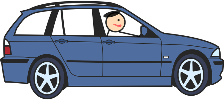 an image of a blue car