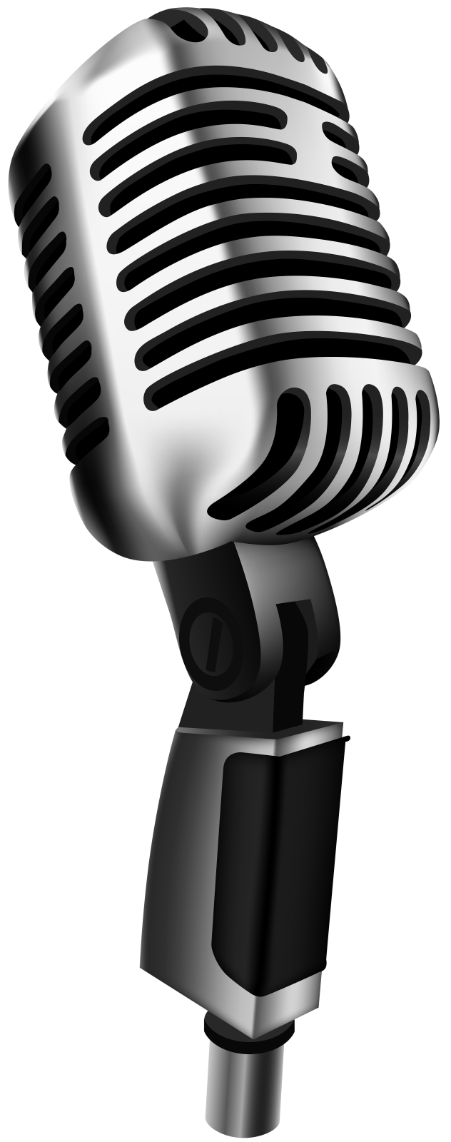 a microphone on a white background