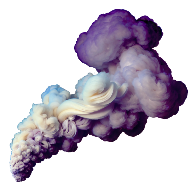 a cloud of smoke