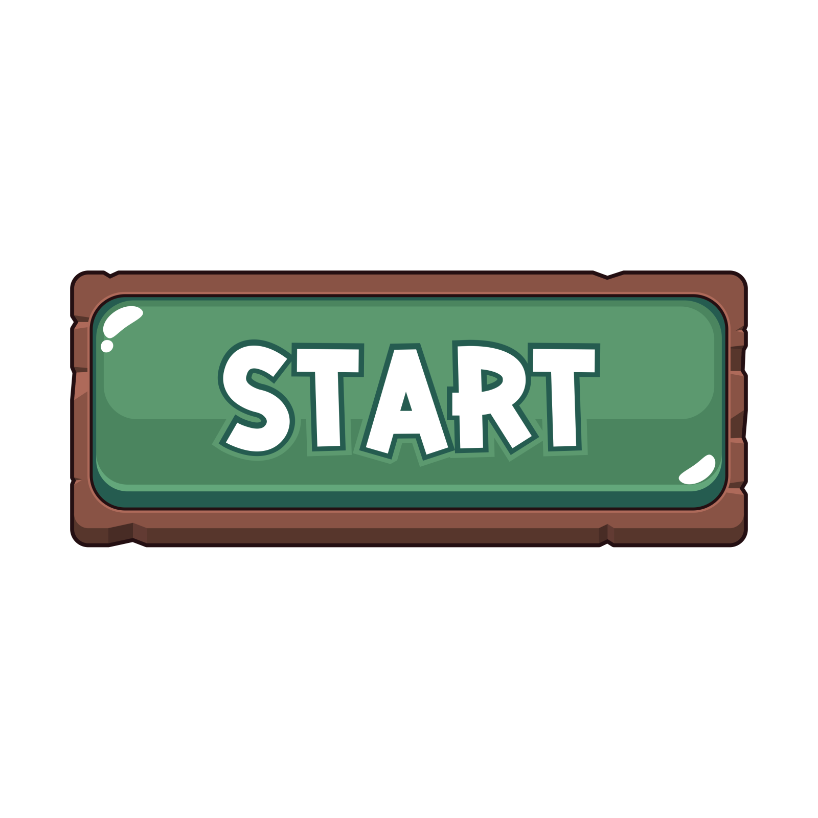 a green button with the word start