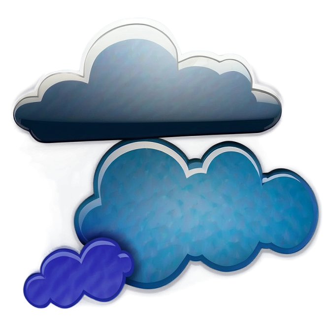 a cloud and a blue cloud on a white background