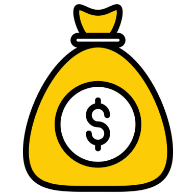 a money bag with a dollar sign