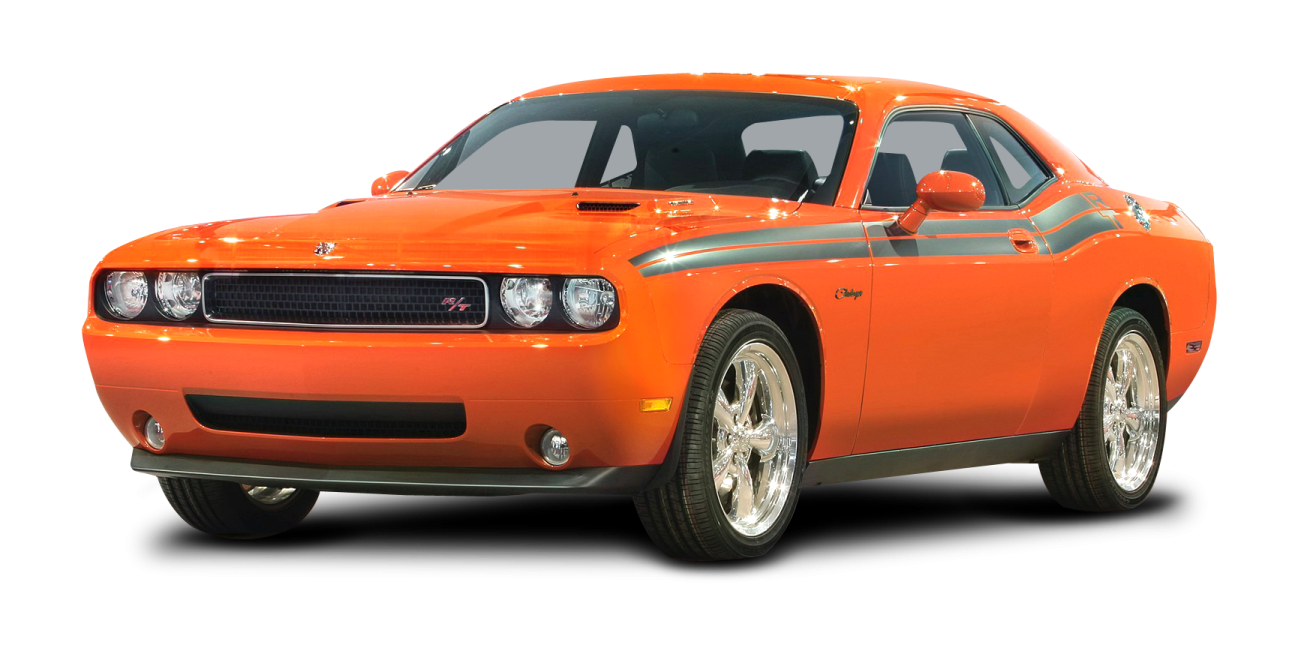 an orange car with a white background
