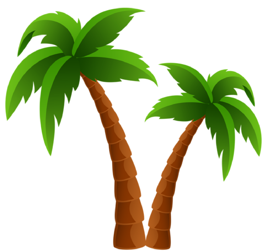 two palm trees clipart