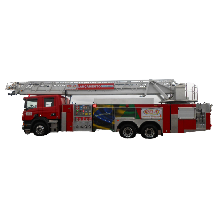 a red fire truck with a white background