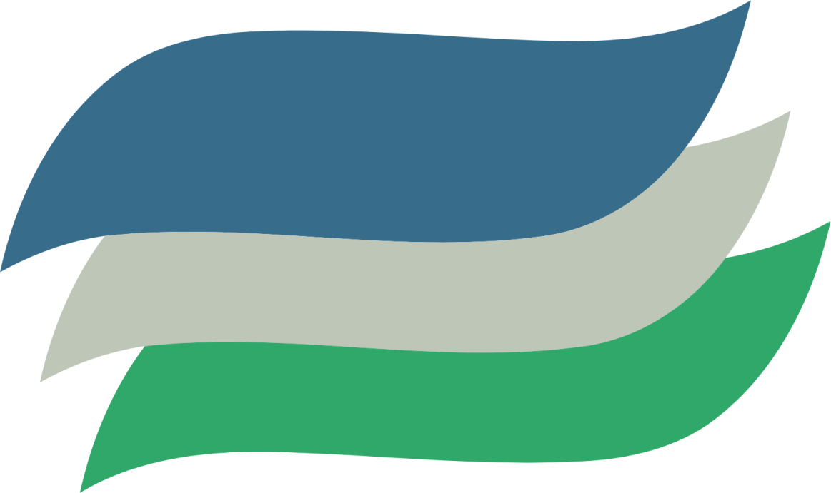 a blue and green flag on a white background