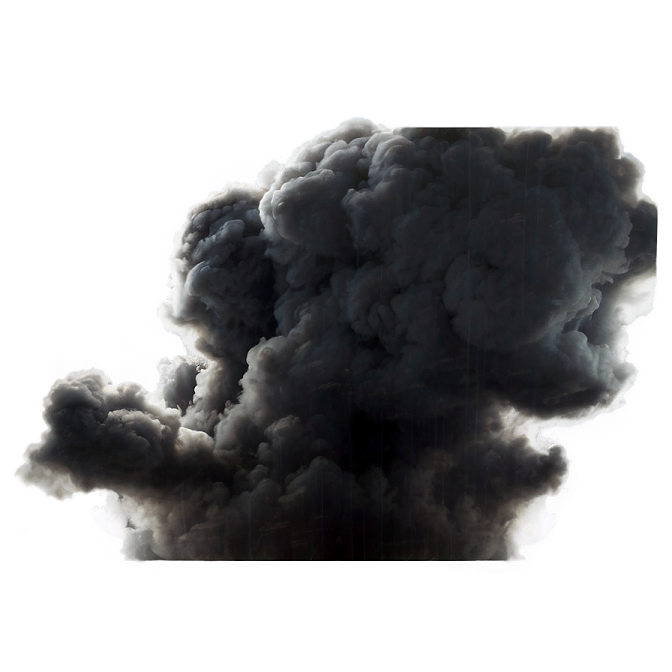 a black cloud of smoke on a white background