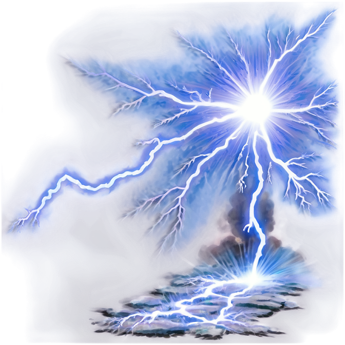 a drawing of a lightning