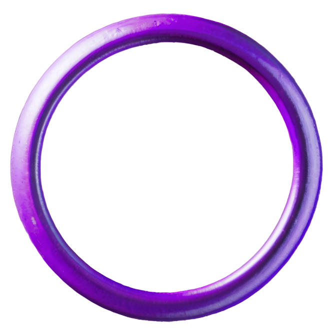 a purple ring on a white background