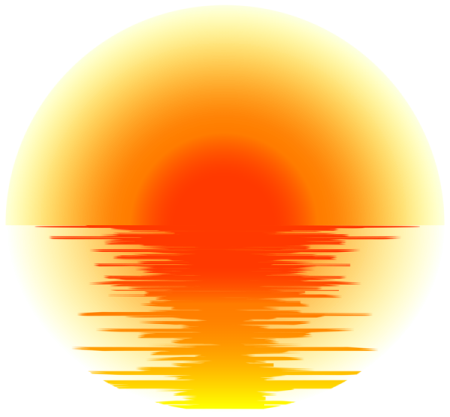 a sunset with the sun reflecting in water