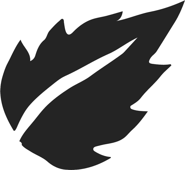 a black and white silhouette of a fire