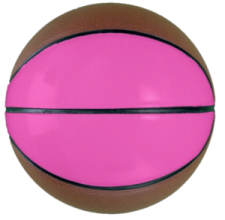 a pink basketball ball