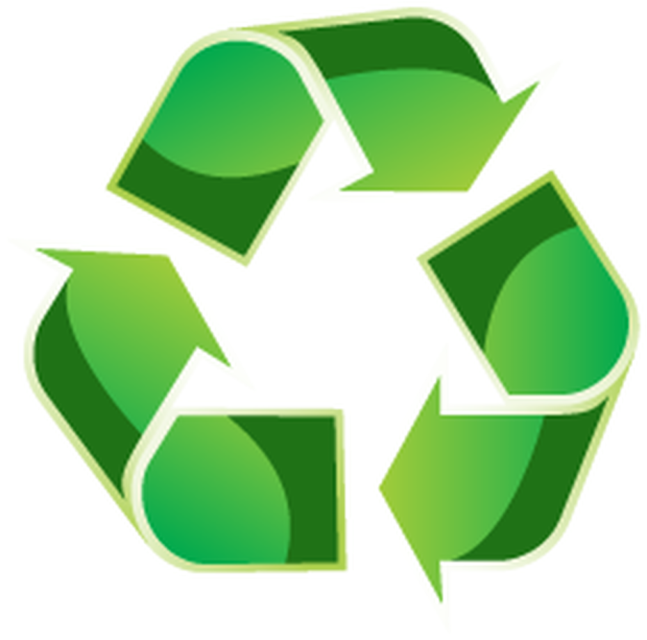 a green recycling symbol