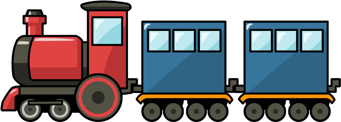 a red and blue train car