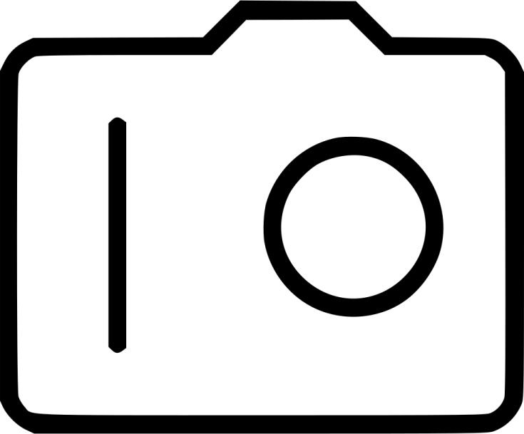 a black and white camera icon
