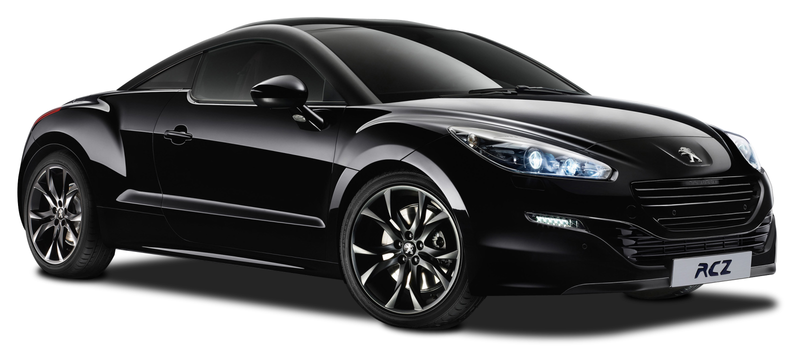 a black sports car on a white background