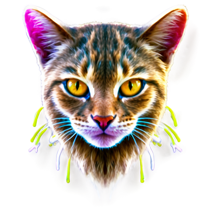 a close up of a cat's face