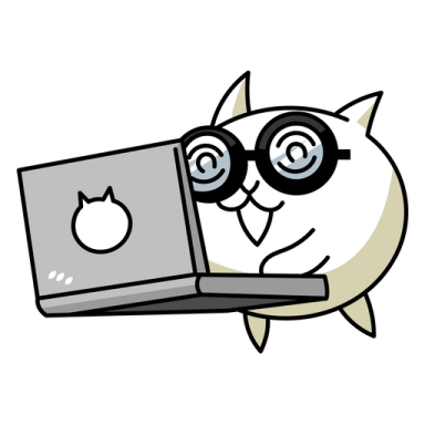 a cat wearing glasses and holding a laptop