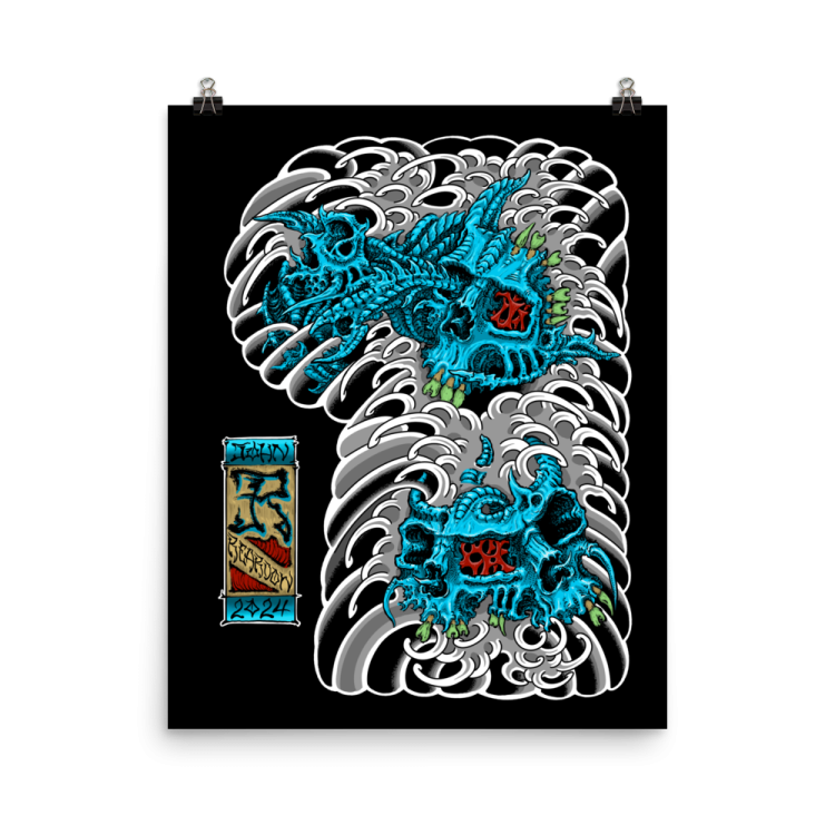 a poster with a tattoo design on it