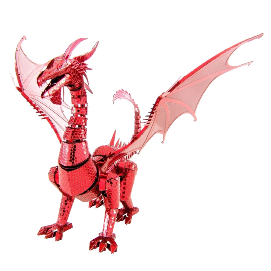 the red dragon is standing on a white background