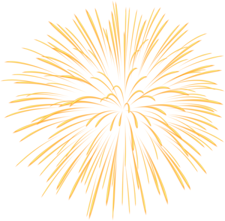 a yellow fireworks on a white background