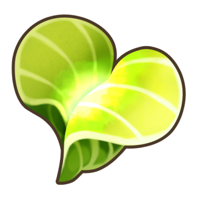 two green leaves on a white background