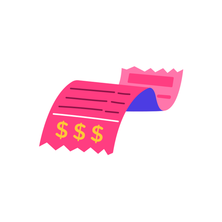 a paper with a dollar sign on it