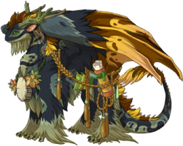 a drawing of a monster with a large head and long legs