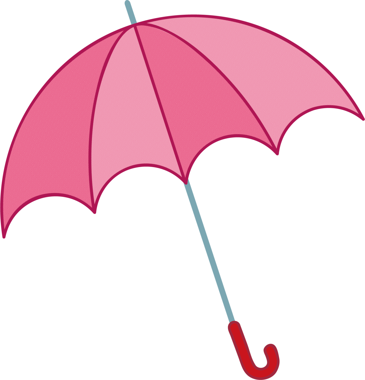 a pink umbrella on a white background