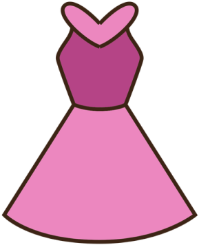 a pink dress clipart